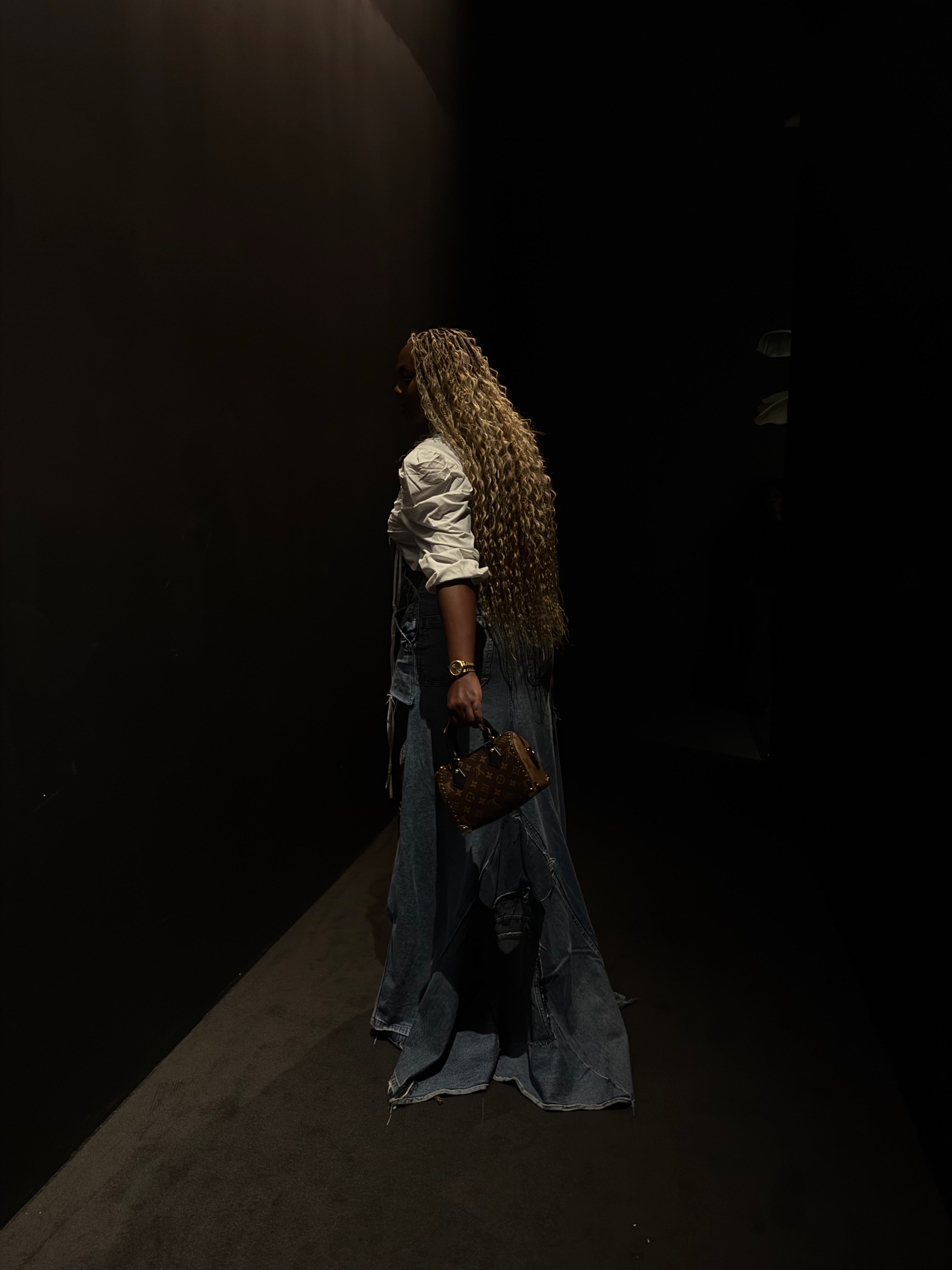 Denim jumper gown 001