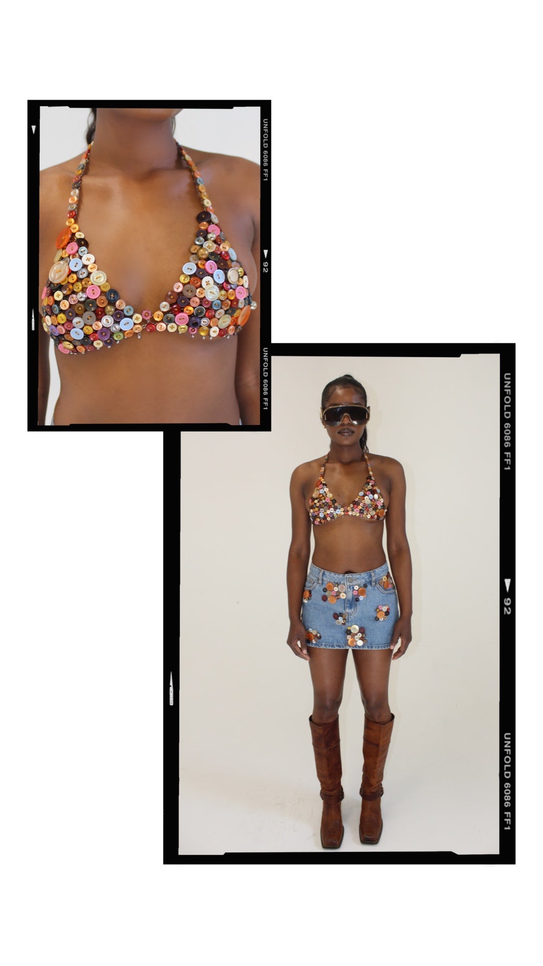 Button Bralette Top 001